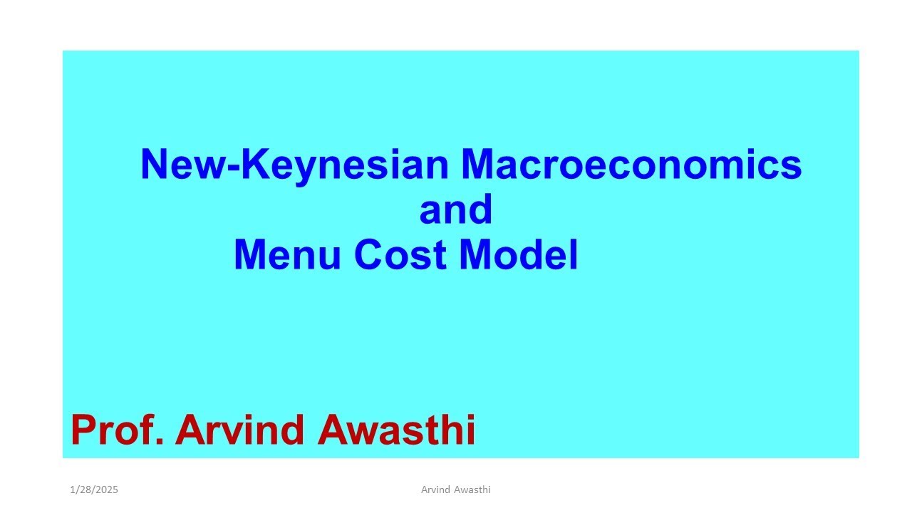 New Keynesian Macroeconomics and Menu Cost Model