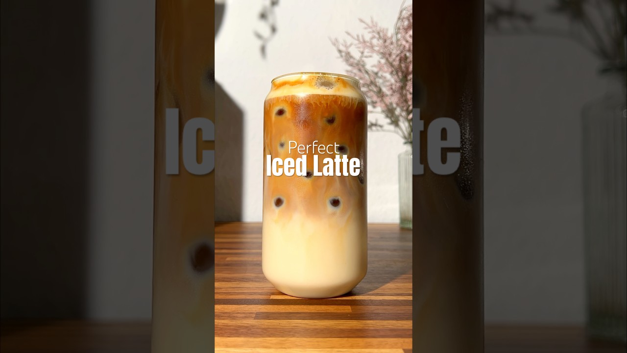 Perfect Iced Latte made with a +$5,000 setup 👀🤎 #icedcoffee
