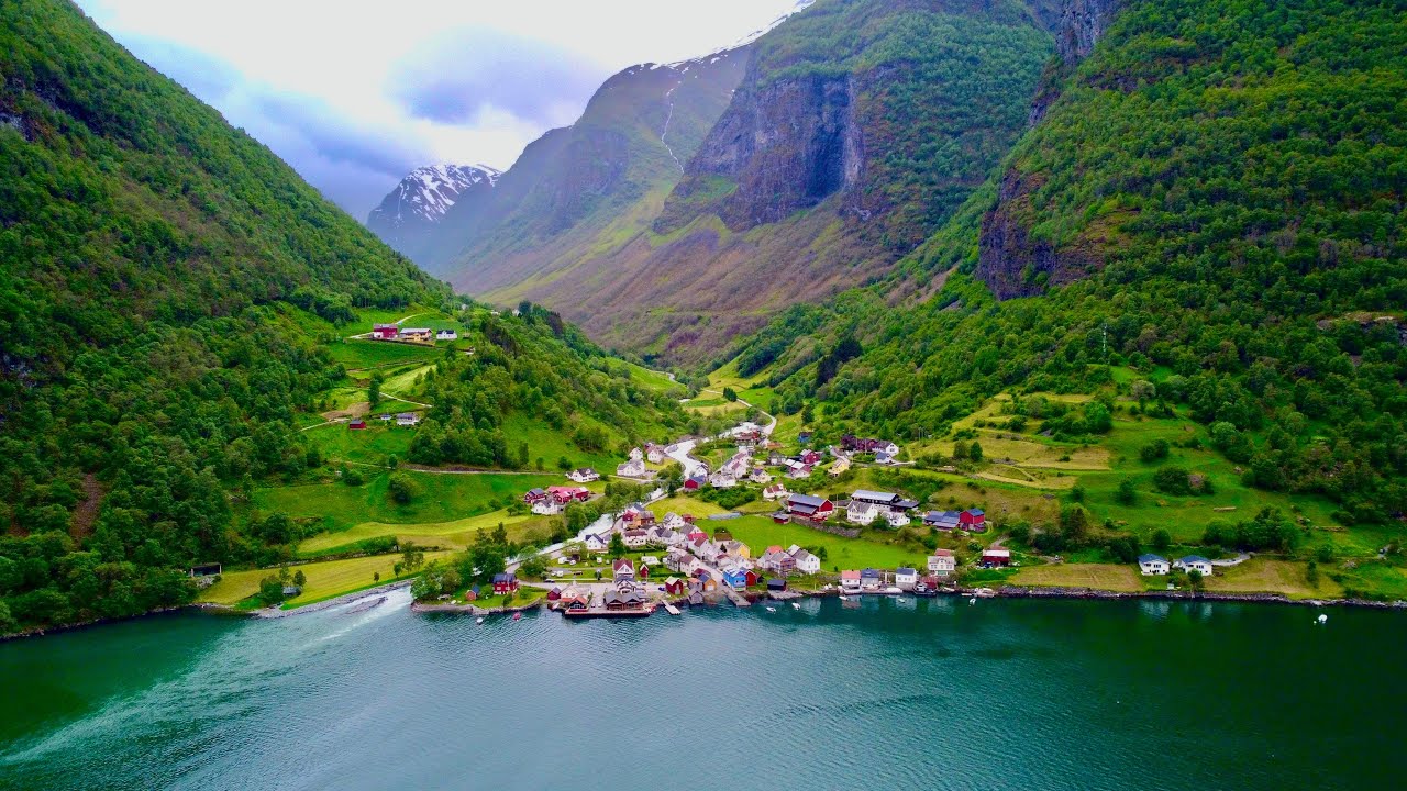 🇳🇴 Undredal, Norway - Scenic, Relaxing Drone Footage, Full HD