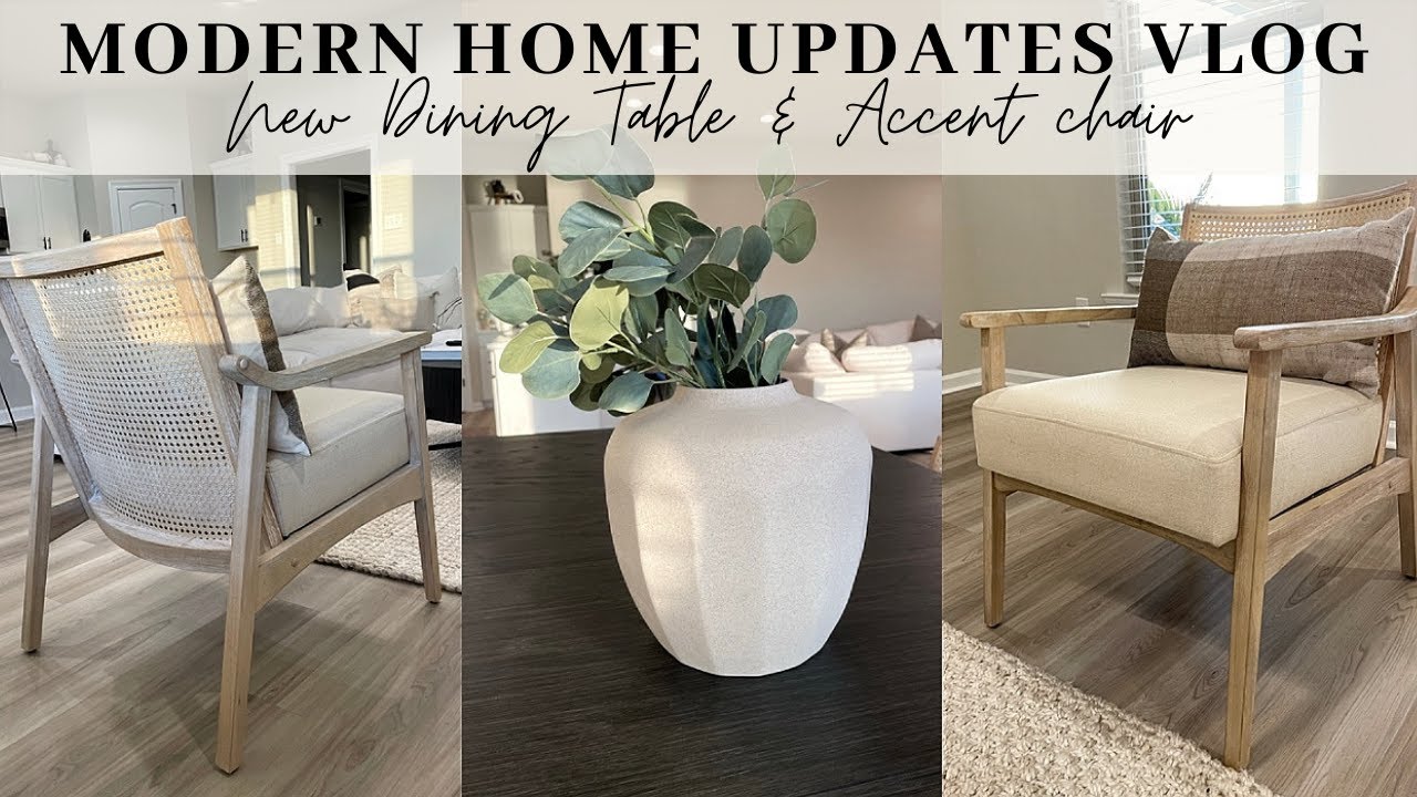 HOME DECOR UPDATES | MODERN & NEUTRAL | NEW DINING TABLE + ACCENT CHAIR | HOUSE TO HOME VLOG 2022