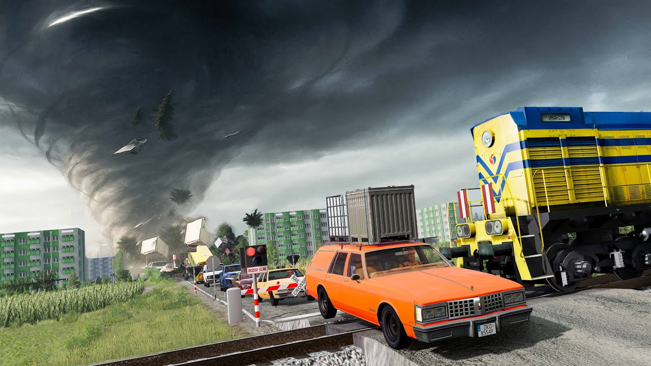 Tornado vs Cars: Ultimate Destruction Chaos!  - Beamng drive
