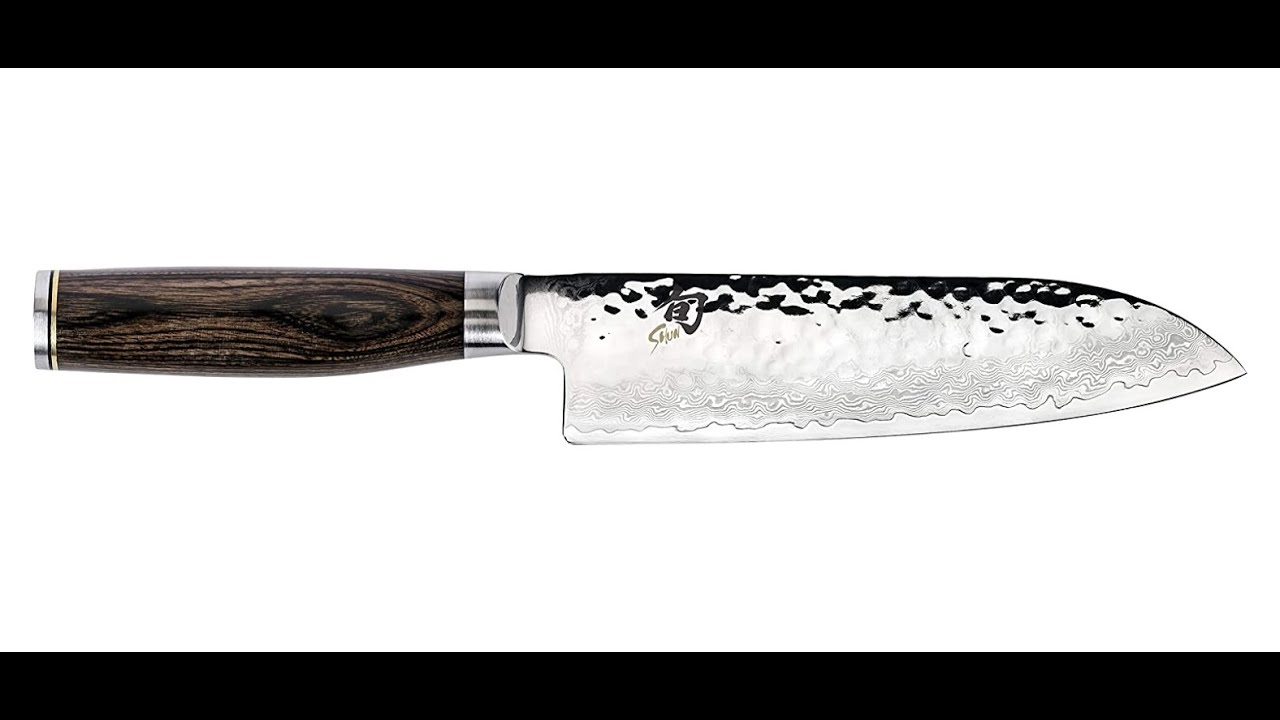 Faca Santoku Shun Premier, lâmina de aço VG-MAX de 18 cm- Feita no Japão