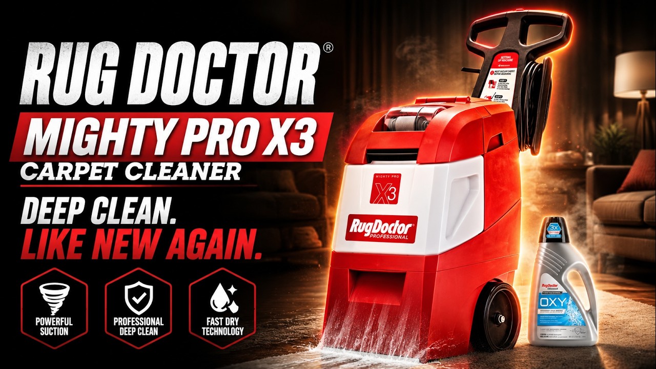 Rug Doctor Mighty Pro X3 Commercial Carpet Cleaner Review