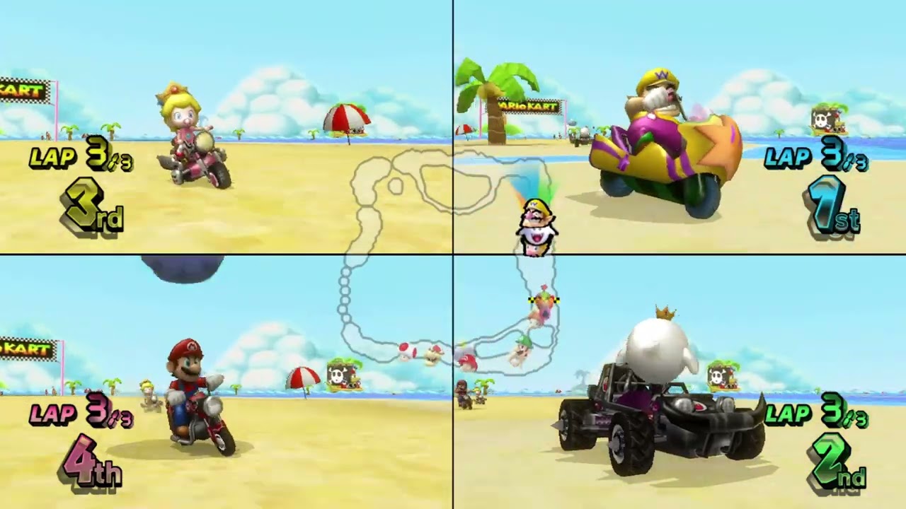 Mario Kart Wii ✦ 4 Players #376 Banana Cup 150cc