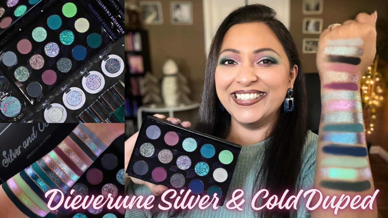 DIEVERUNE COSMETICS SILVER AND COLD EYESHADOW PALETTE DUPED | SMITHY SONY