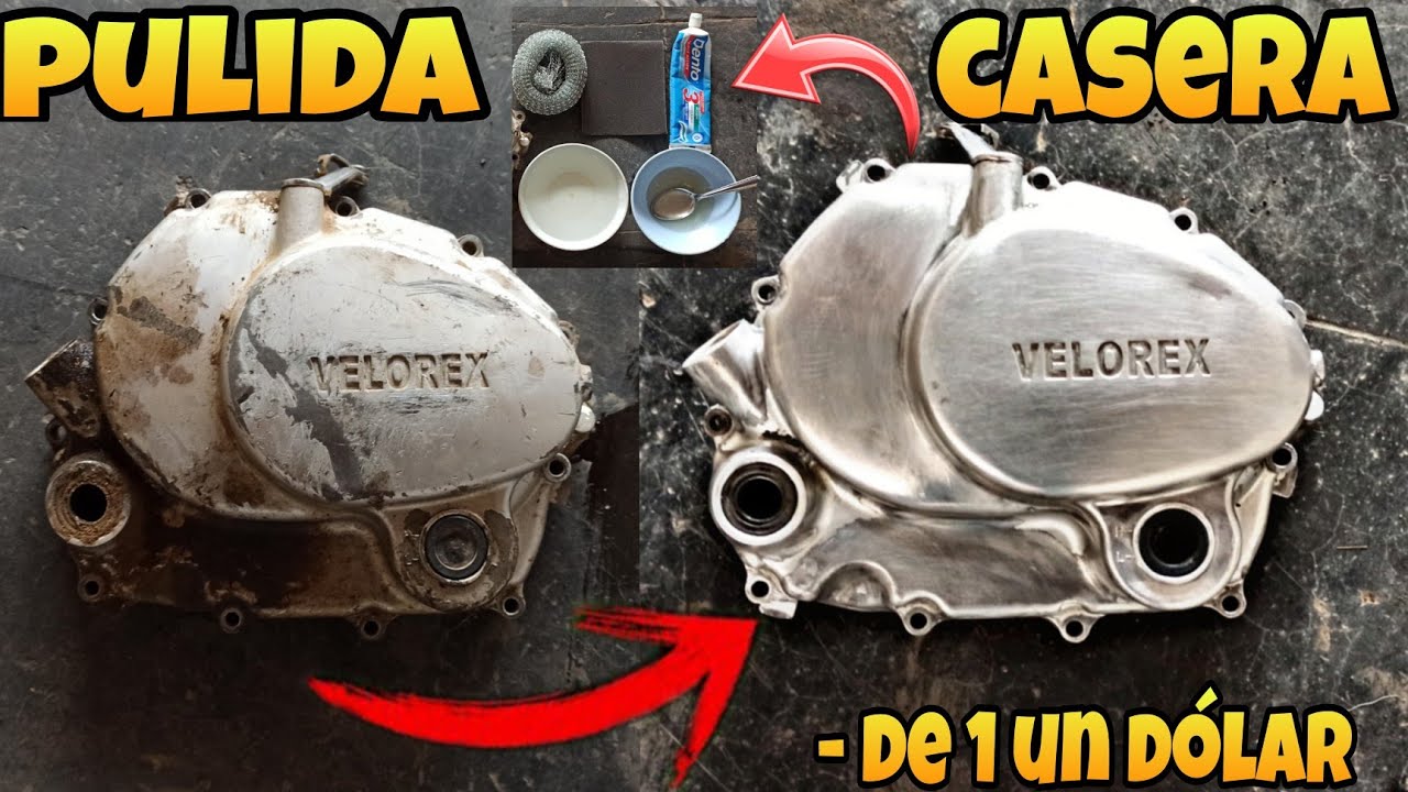 COMO PULIR EL MOTOR DE UNA MOTO EN CASA / FÁCIL Y RAPIDO / HERRAMIENTAS CASERAS GASTA - DE 1 $😱