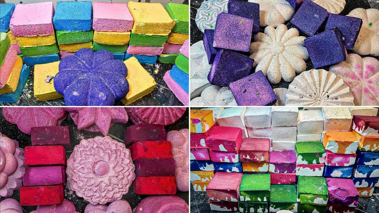 Gorgeous Crunchy Coloured Gym Chalk! @ASMRgymchalkIndonesia | Gym Chalk