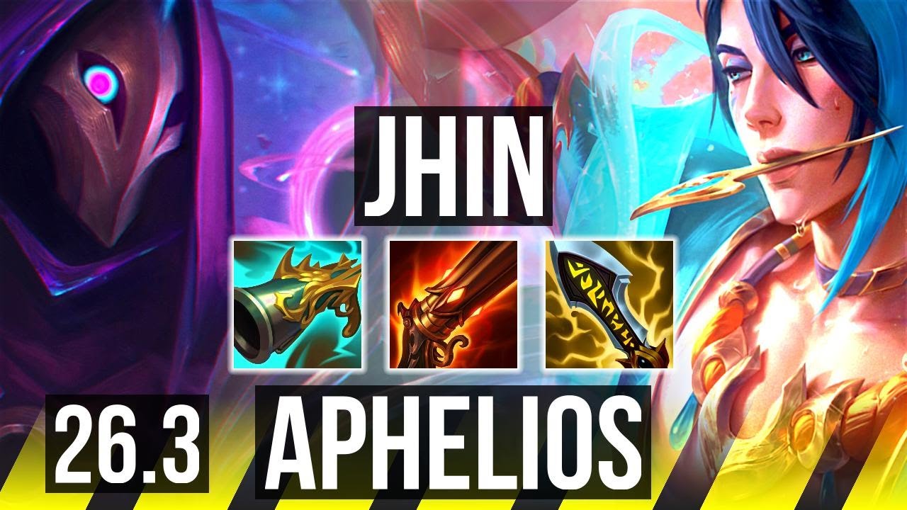 JHIN & Zyra vs APHELIOS & Thresh (ADC) | 46K damage | KR Master | 26.3