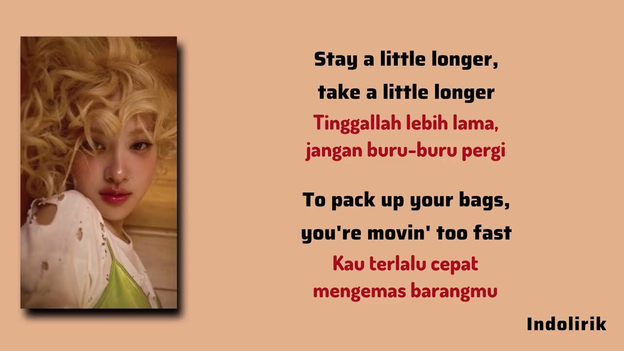 ROSÉ - stay a little longer | Lirik Terjemahan Indonesia