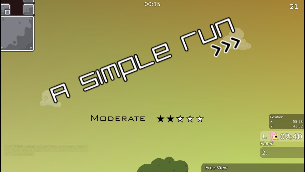 DDNet ( Teeworlds ) – A Simple Run (Moderate ★★✰✰✰)