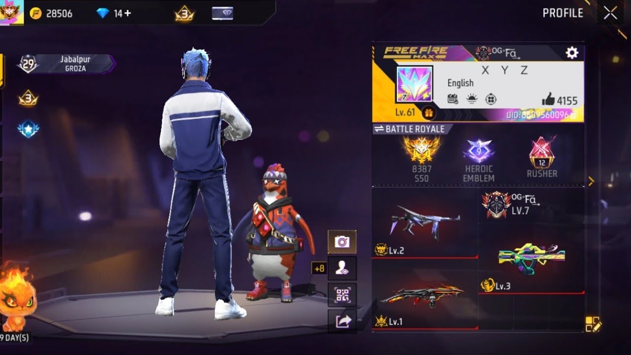 free fire game with XYZ gamer in the world of My life