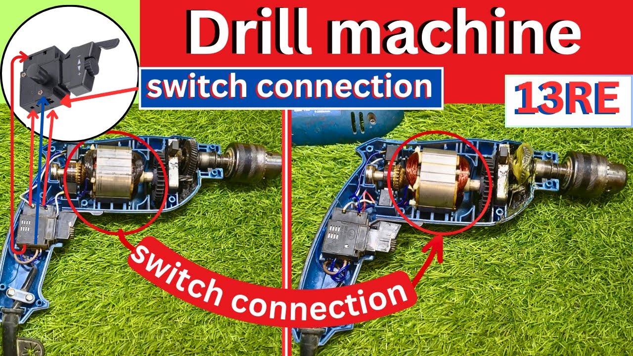 DRILL machine coil fitting and #switch #connection tips