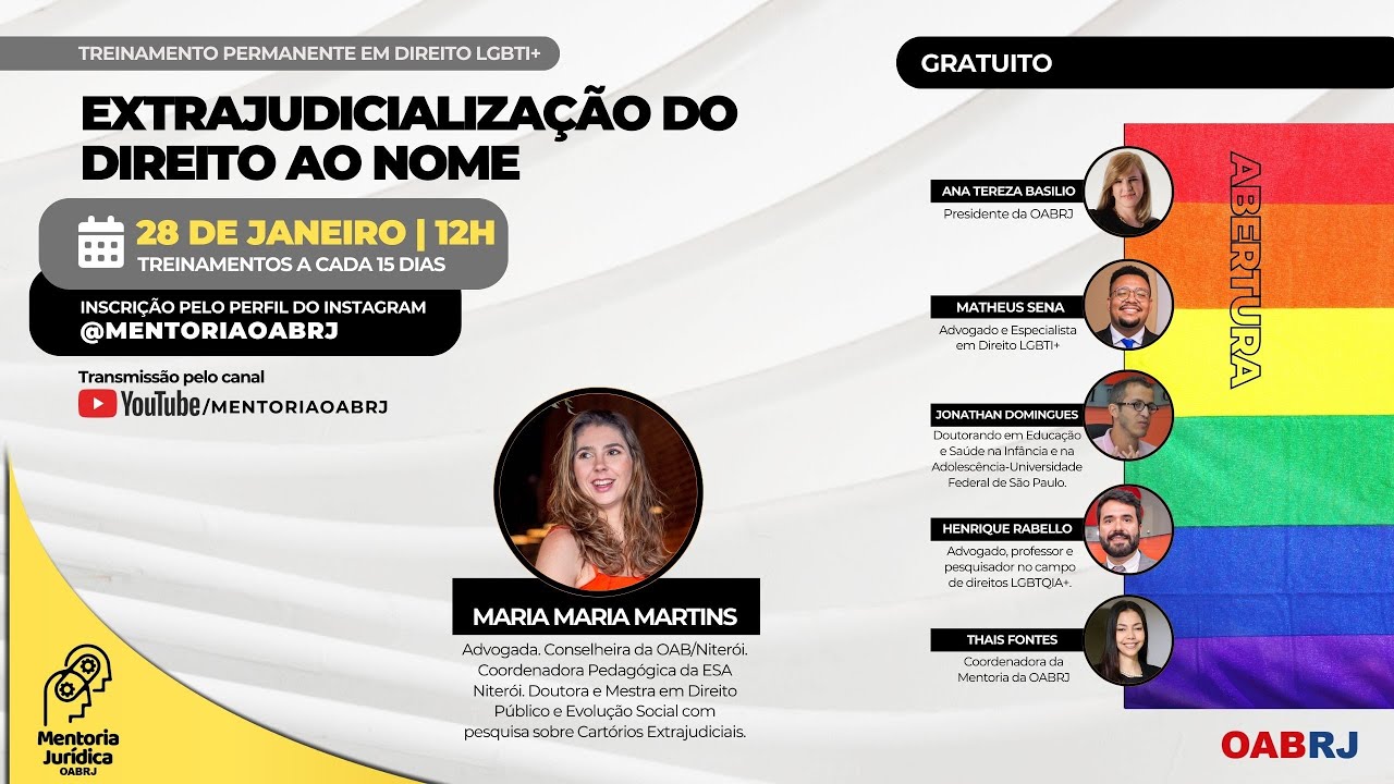 Extrajudicialização do Direito ao Nome - Treinamento LGBTI+ - 28/01/2025