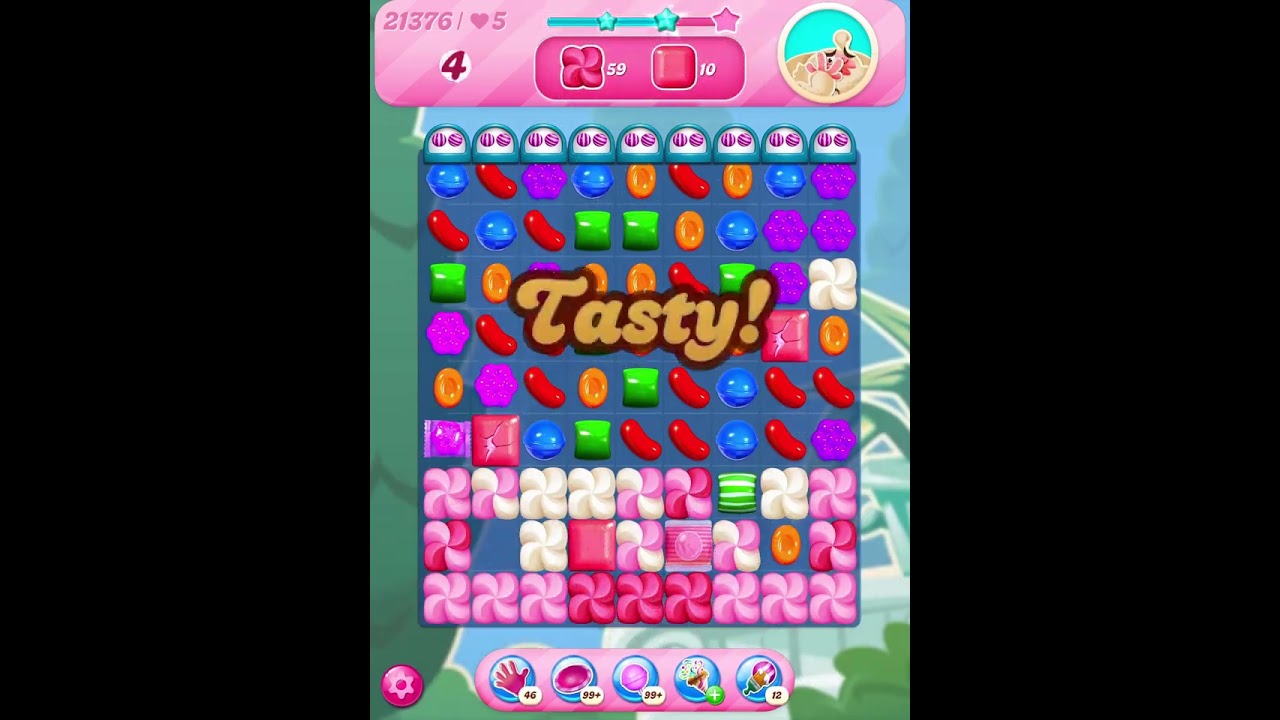 Candy Crush Level 21376 with boosters 