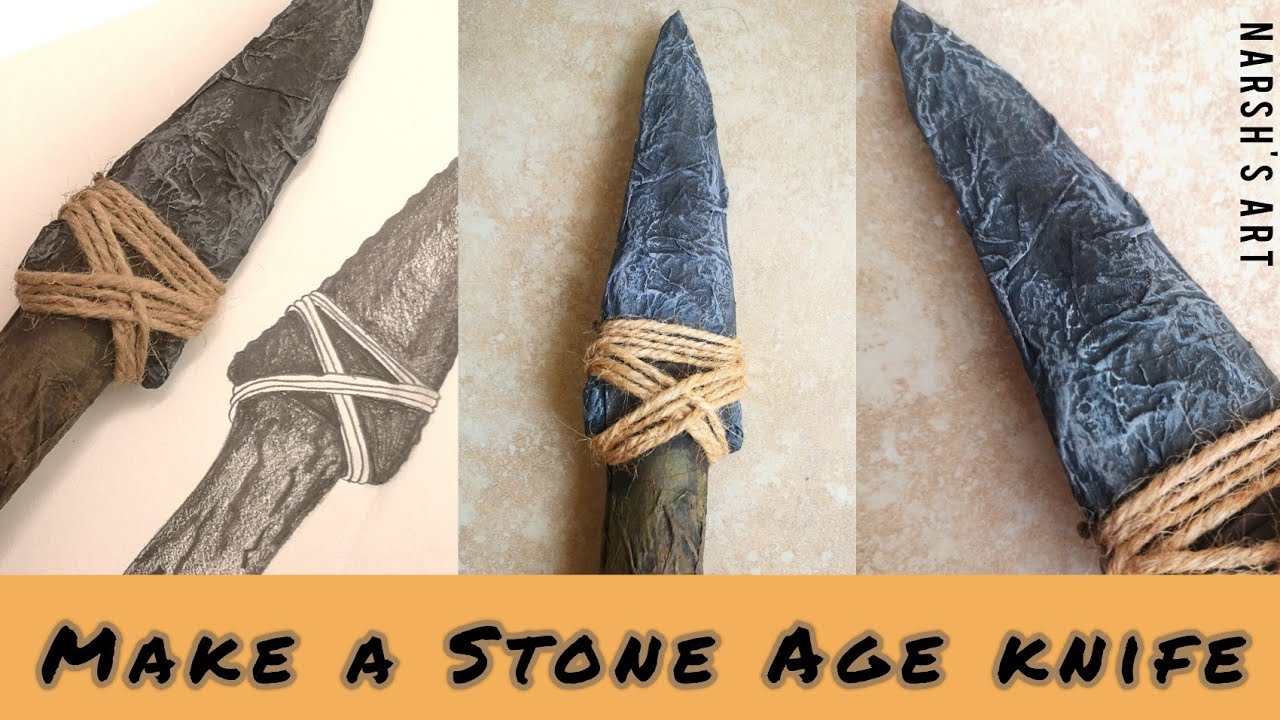 Make a Stone Age knife with cardboard
