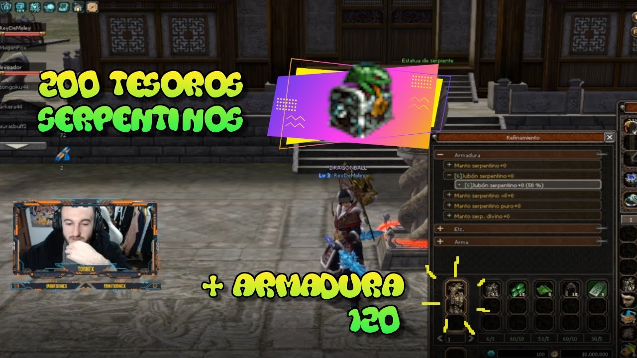 Abrimos 200 Tesoros Serpentinos + intentamos ARMADURA 120  🐍🐍 Metin2 Tigerghost