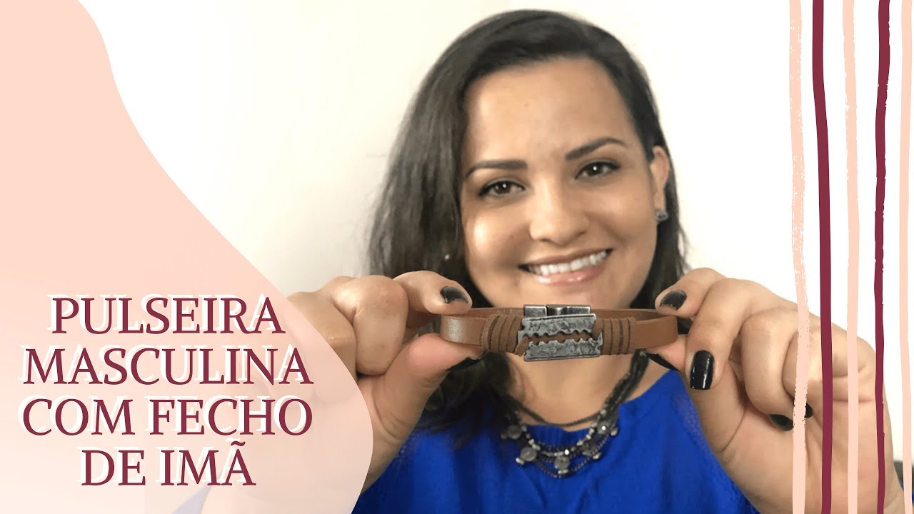 Pulseira Masculina com Fecho de Imã