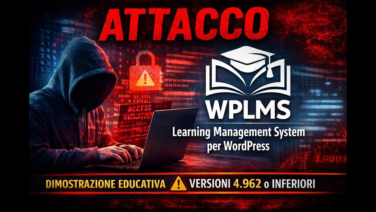 ATTACCO WPLMS Learning Management System for WordPress  4.962 o inferiore