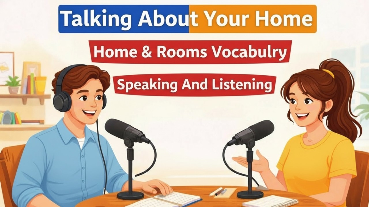 Talking About Your Home  Easy A1 English Conversation  Fluent Growth Podcast