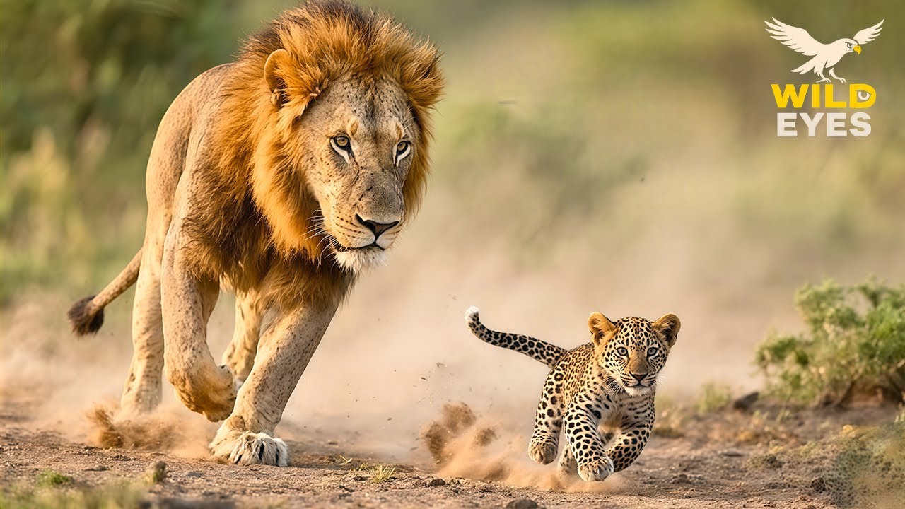 WILD SERENGETI: LIFE OR DEATH! Mother Leopard Defends Her Cubs from a Lion | Animal Documentary