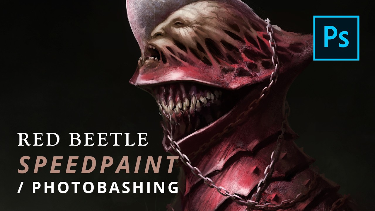 Red Beetle | SPEEDPAINT - Photobashing Pintura Digital en Photoshop