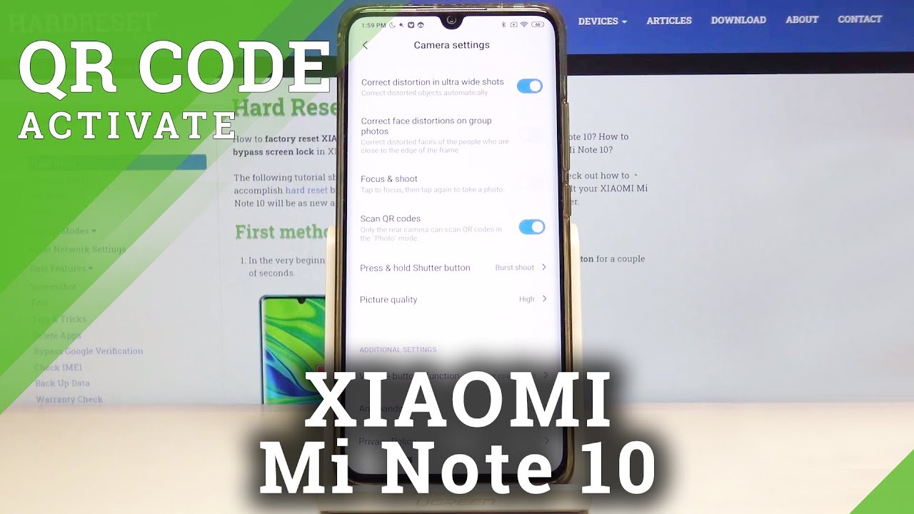 How to Scan QR Codes in XIAOMI Mi Note 10 &ndash; Activate Code Scanning