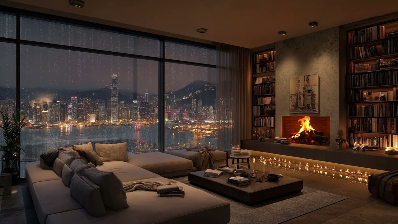 A Peaceful Luxury Apartment in the Sky | Soft Piano Music