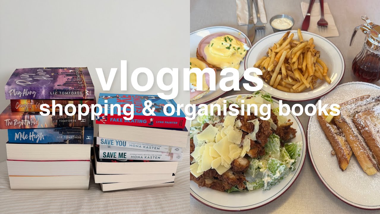 vlogmas | shopping & organising my TBR