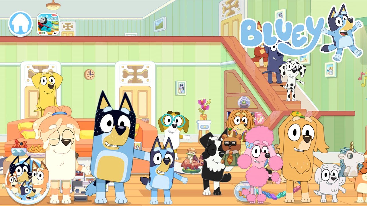 🌈🌈Bluey, Coco & Bluey Dancing In Livingroom With Bandit & Chilli  Bluey & Bingo 🌈🌈