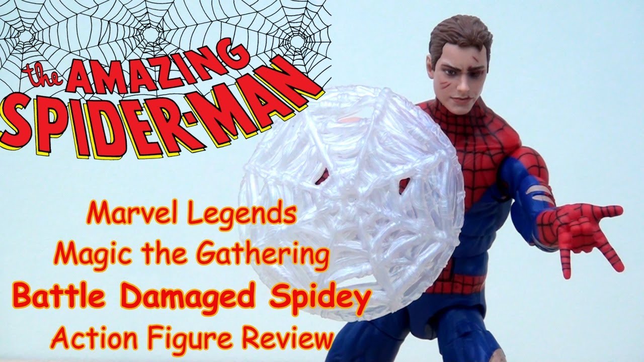 Обзор фигурки Человека-паука из серии Marvel Legends/Magic the Gathering, поврежденной в бою