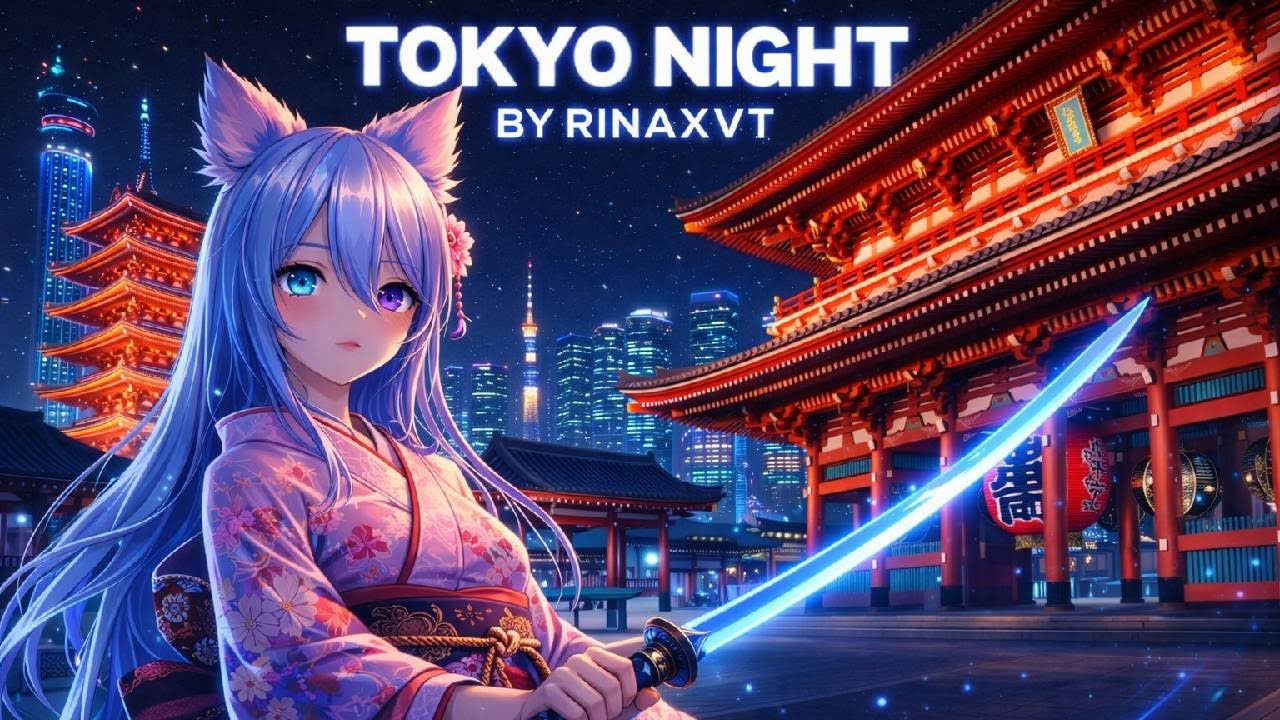 Neon Nights 東京 – RinaXVT | Japanese Lo-Fi Chillhop • Tokyo Night Anime Vibes