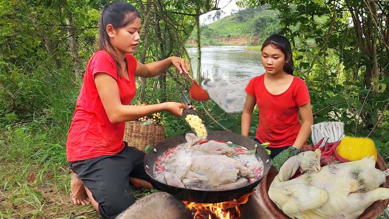 Fast Cooking Chicken Recipe for jungle food we can do - Chicken Cooking Videos @LiisaCooking