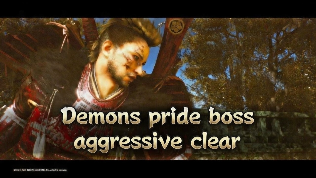 Nioh 3 Demon of pride underlevelled clear, ki break build