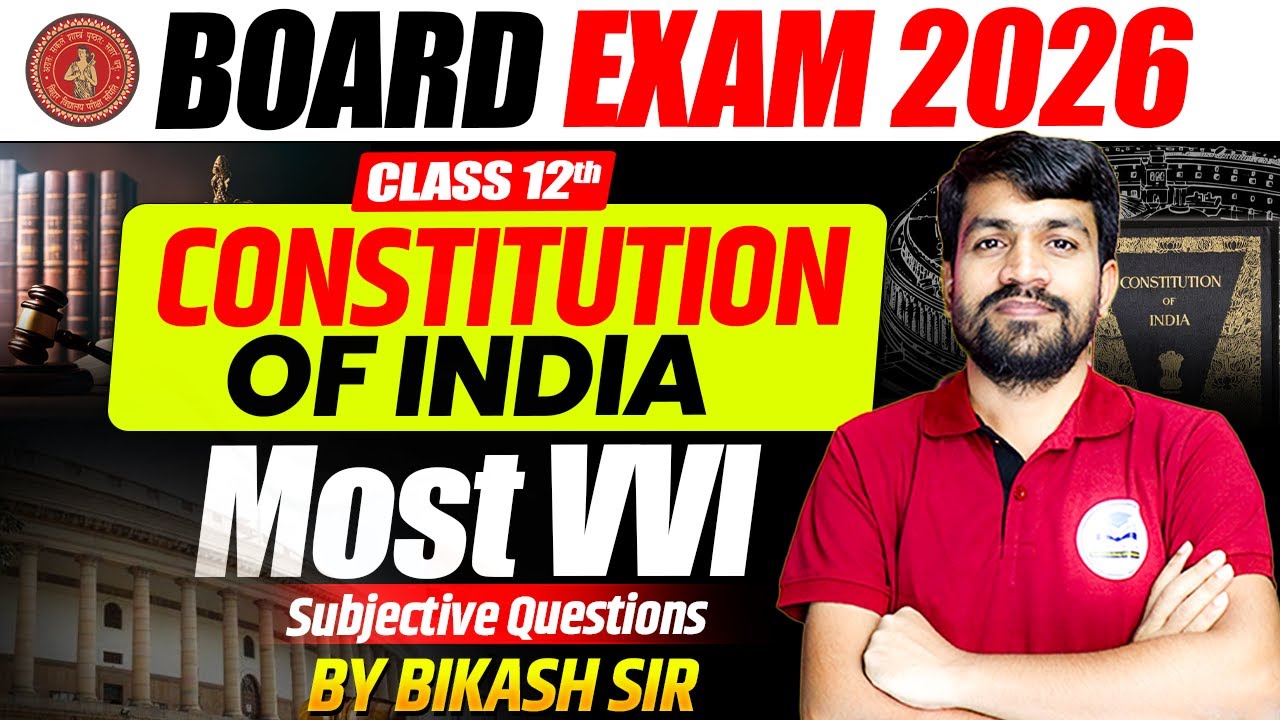 Political Science Class 12 | Constitution of Indian | Class 12 Political Science Most VVI Questions