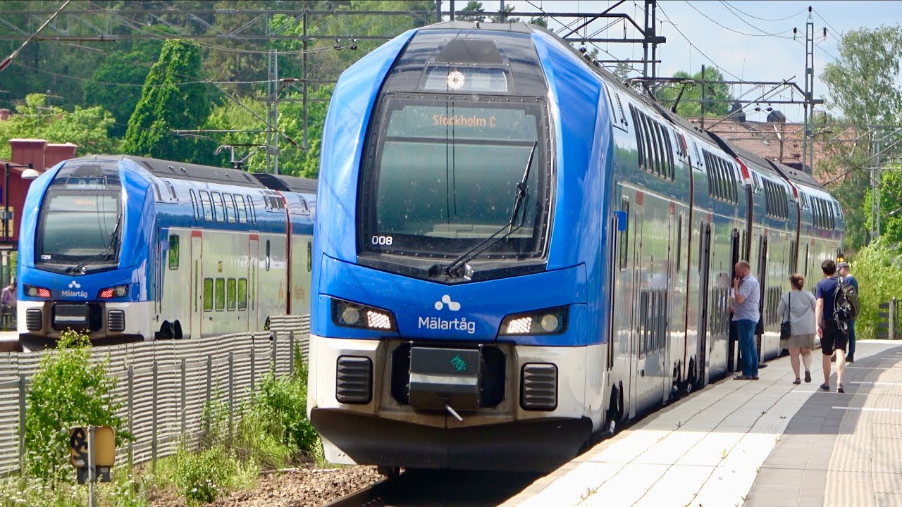 Tåg i Gnesta Juni 2021