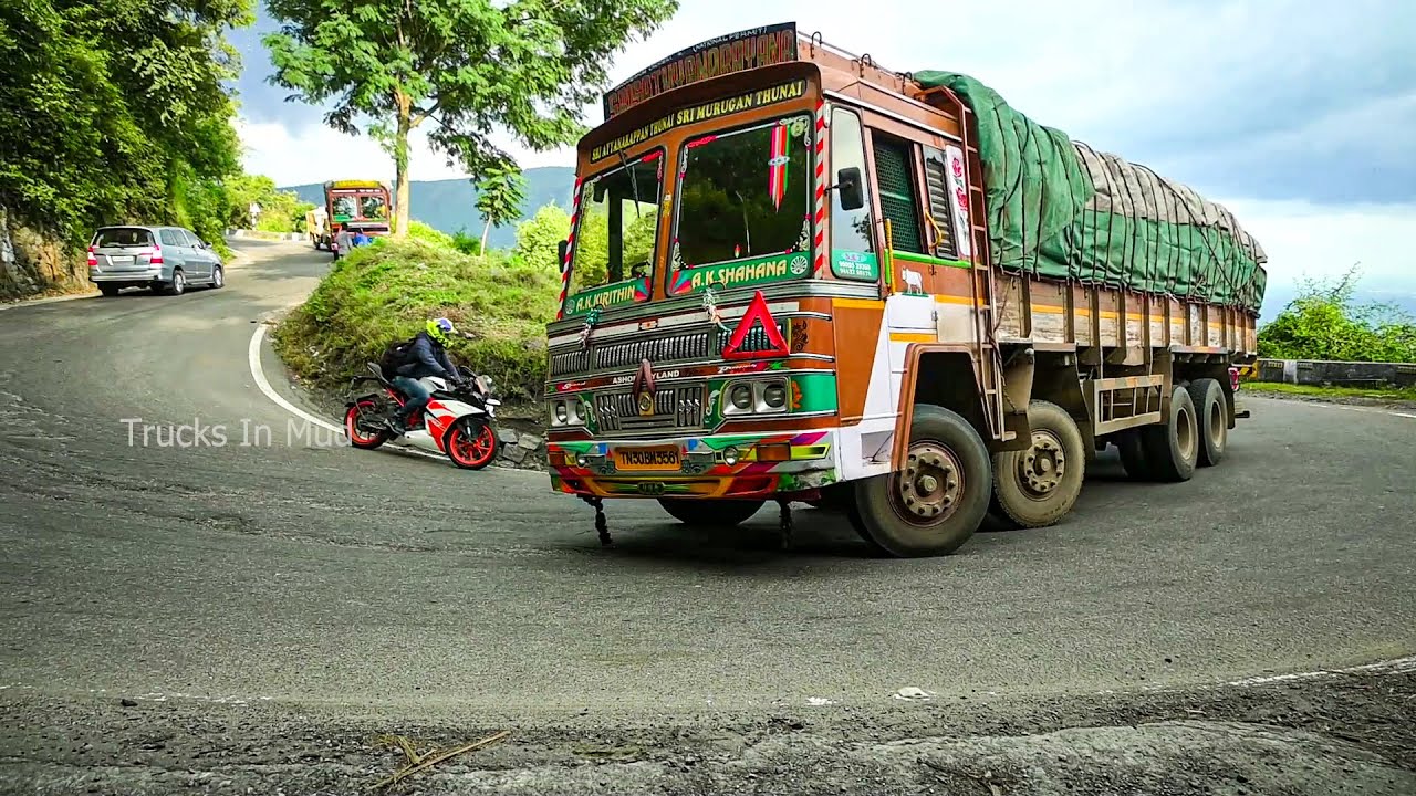 OMG - Upwards Ghat Most Risky | Load Truck Driving On Ghat | lorry Videos | Trucks In Mud