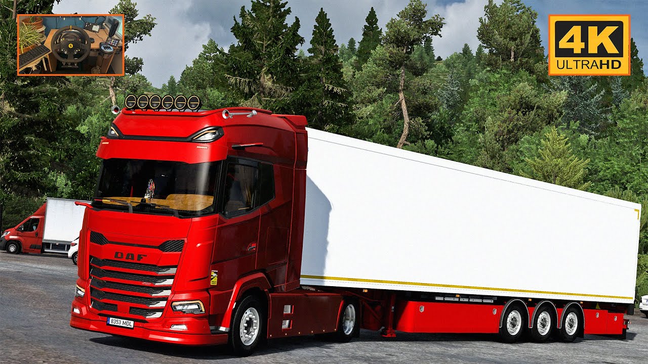 DAF XG+ 580 in Germany | Pirmasens - Hauenstein | ETS2 Gameplay 4K + wheel cam