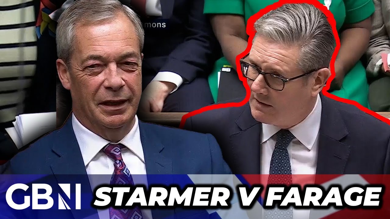 WATCH: Keir Starmer takes aim at Nigel Farage as MUZZLED Reform leader unable to respond