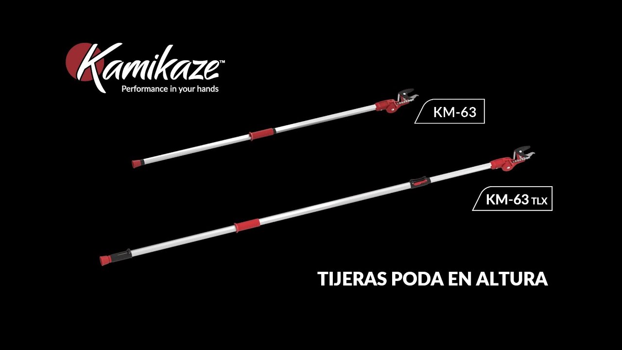 Kamikaze KM63 y KM63 TLX | PÉRTIGAS CON TIJERA para PODA DE ALTURA EN JARDÍN ALTURA