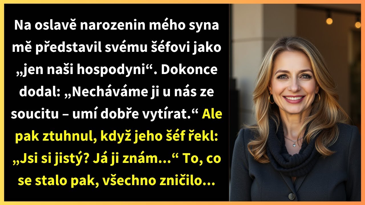 Na oslavě narozenin mého syna mě představil svému šéfovi jako „jen naši hospodyni“.