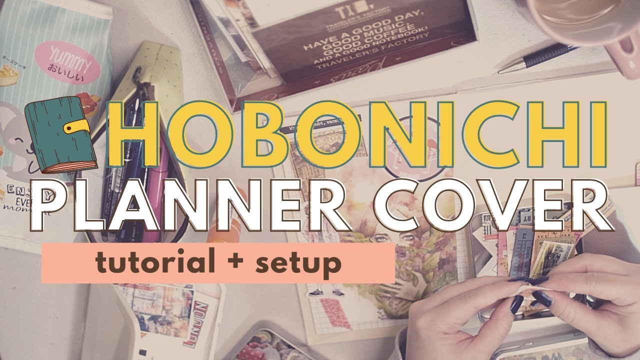 planner cover diy ✂️ SIMPLE & NO SEW + hobonichi A5 day free setup