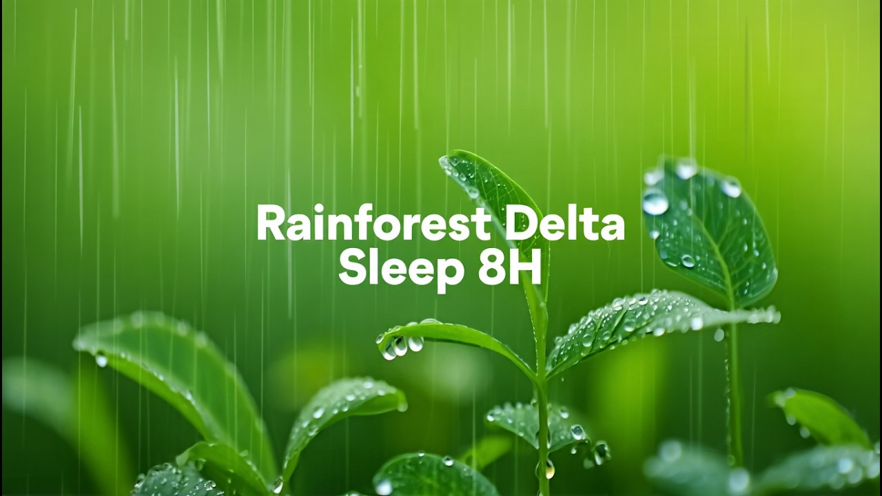 8 Hours of Rainforest Rain And Delta Waves For Deep Sleep And Relaxation
