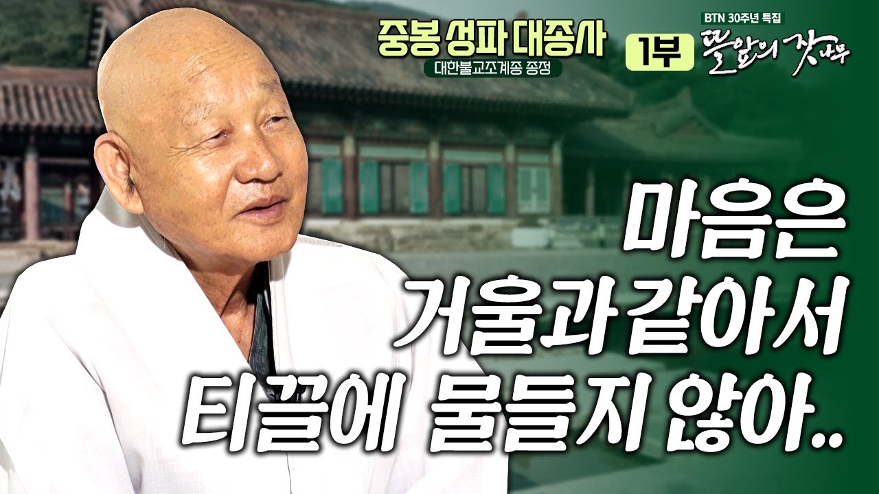 ✨[신규]마음의 고삐를 어떻게 잡을 것인가 |뜰앞의 잣나무 1화 대한불교조계종 종정 중봉 성파 대종사✨BTN 30주년 특집 프로그램한평생 수행한 큰스님께 듣는 인생 모먼트🙏