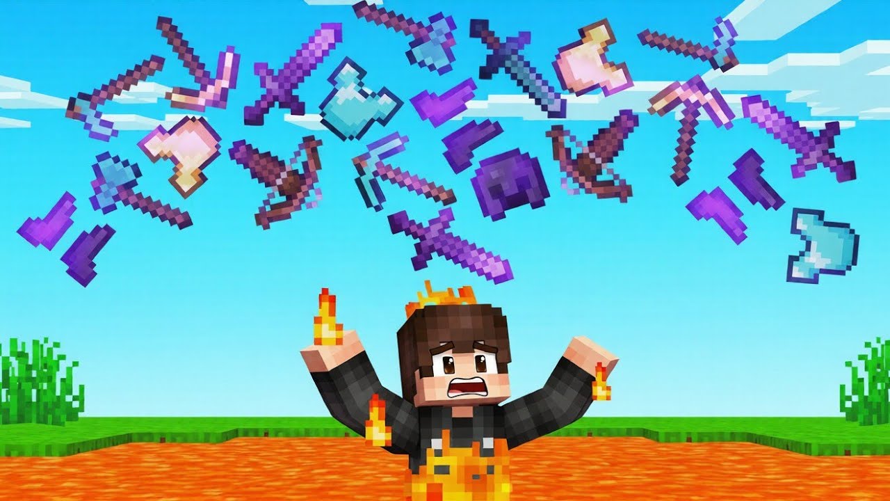 Minecraft But Lava Drop OP Items