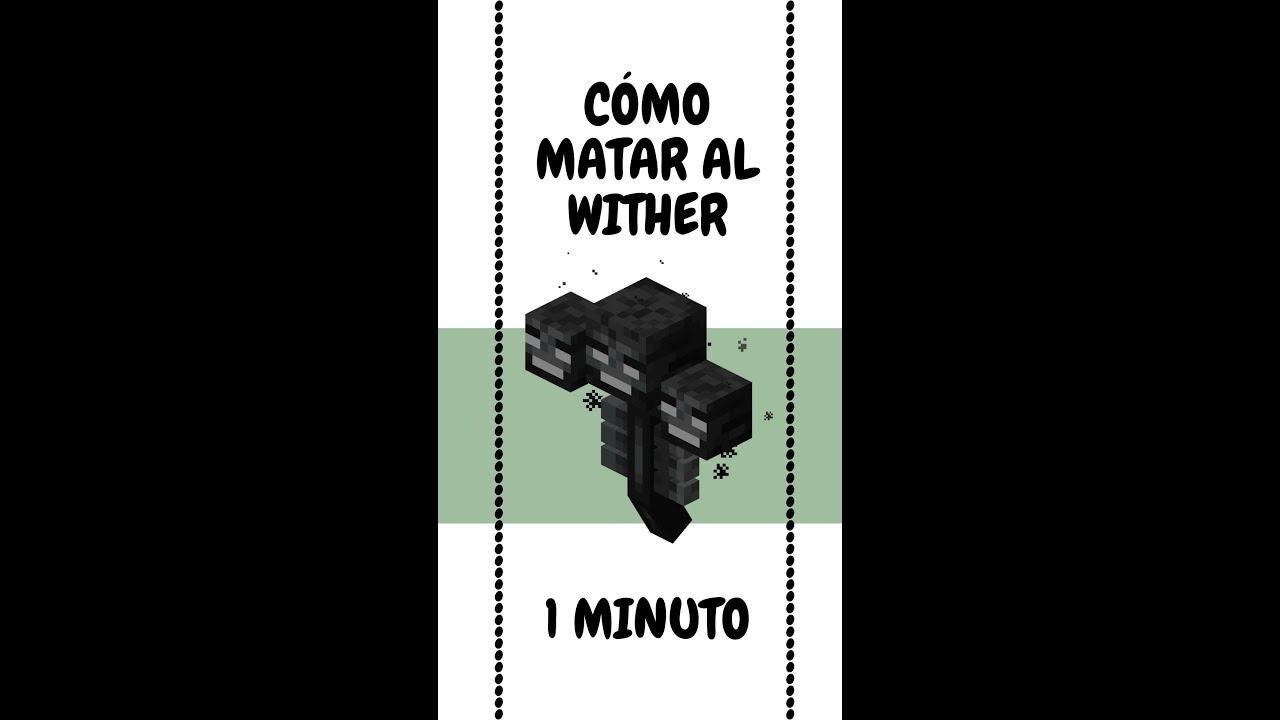 C&Oacute;MO MATAR AL WITHER en 1 MINUTO | TUTORIAL de MINECRAFT