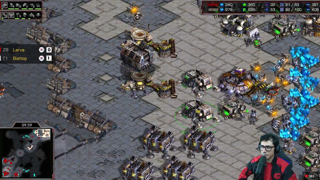STARCRAFT COREANO GOSU 🇰🇷 LARVA vs BISHOP 🇰🇷 | M1·BO3·R2