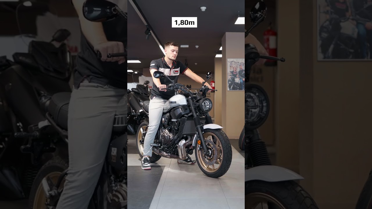 😯XSR 700 a diferentes alturas #yamahaxsr700 #xsr700 #bcnmotorbikes #yamahabarcelona