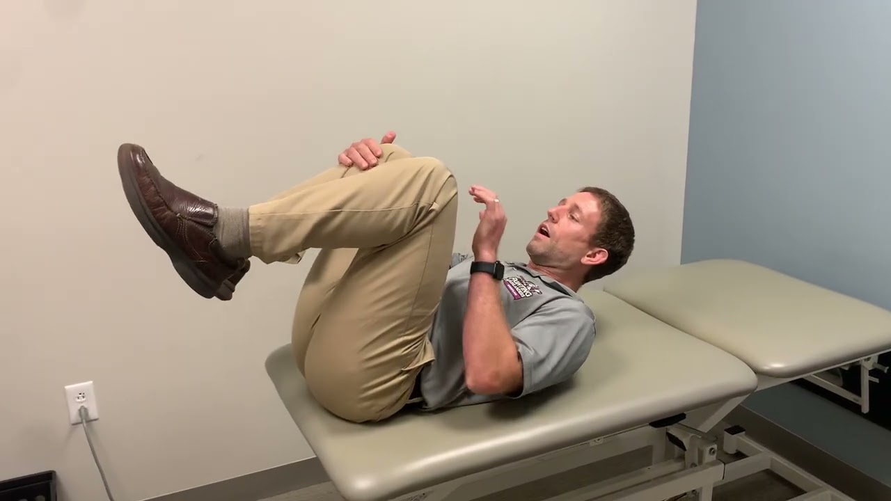 Supine hip flexor activation with ab control 