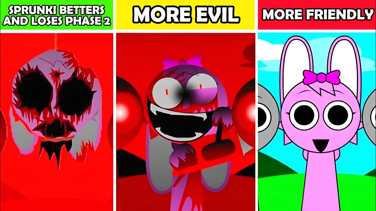 Sprunki Betters and Loses Vs More Evil Vs More Friendly