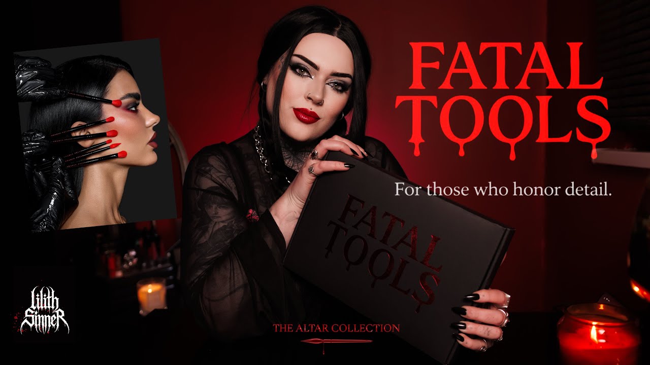 Unboxing luxury gothic makeup brushes! | Fatal Tools 🩸